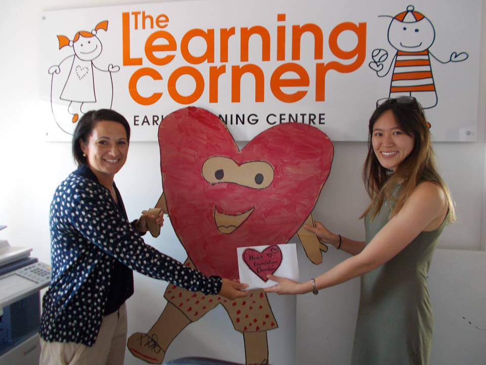 Adele from the Heart Foundation receiving our donation…