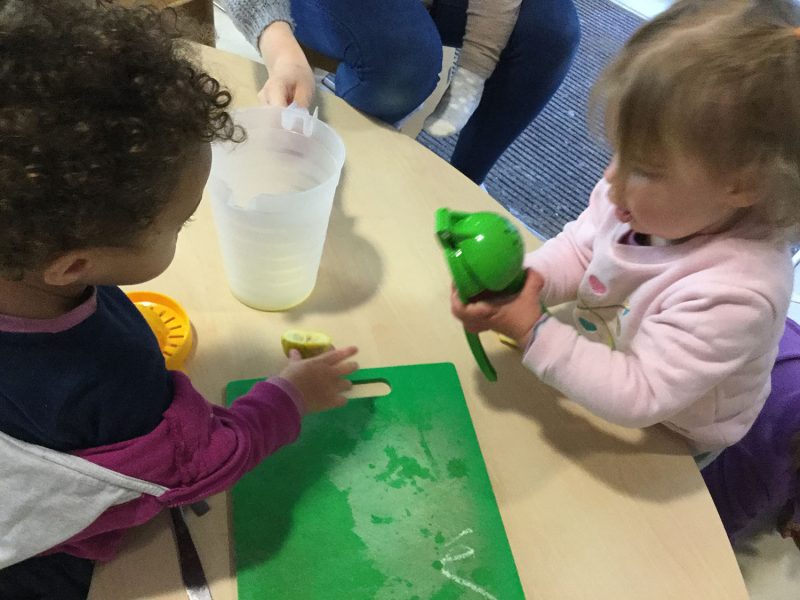 Making lemon honey drink