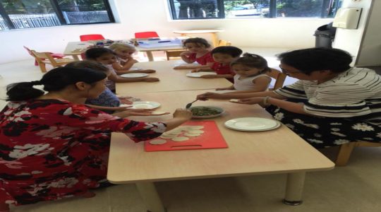 Busy day exploring in preschool